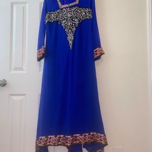 Blue anarkali dress